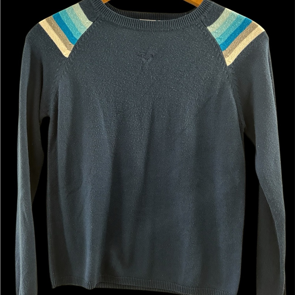 Vintage Sweater with Colorful Stripes